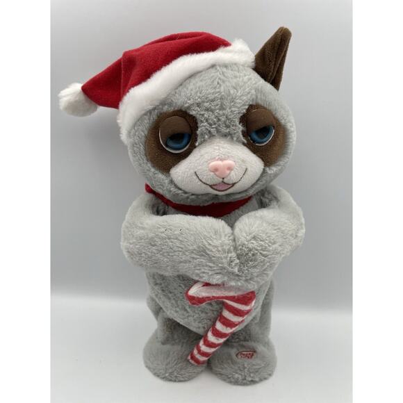 Giggles Animated Musical Christmas Santa Cat Can't Touch This MC Hammer - Picture 1 of 10